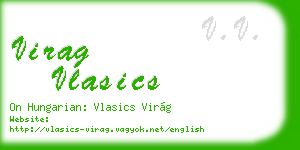 virag vlasics business card